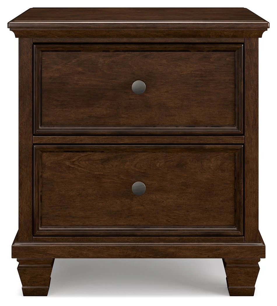 Danabrin - Brown - Two Drawer Nightstand - Image 5