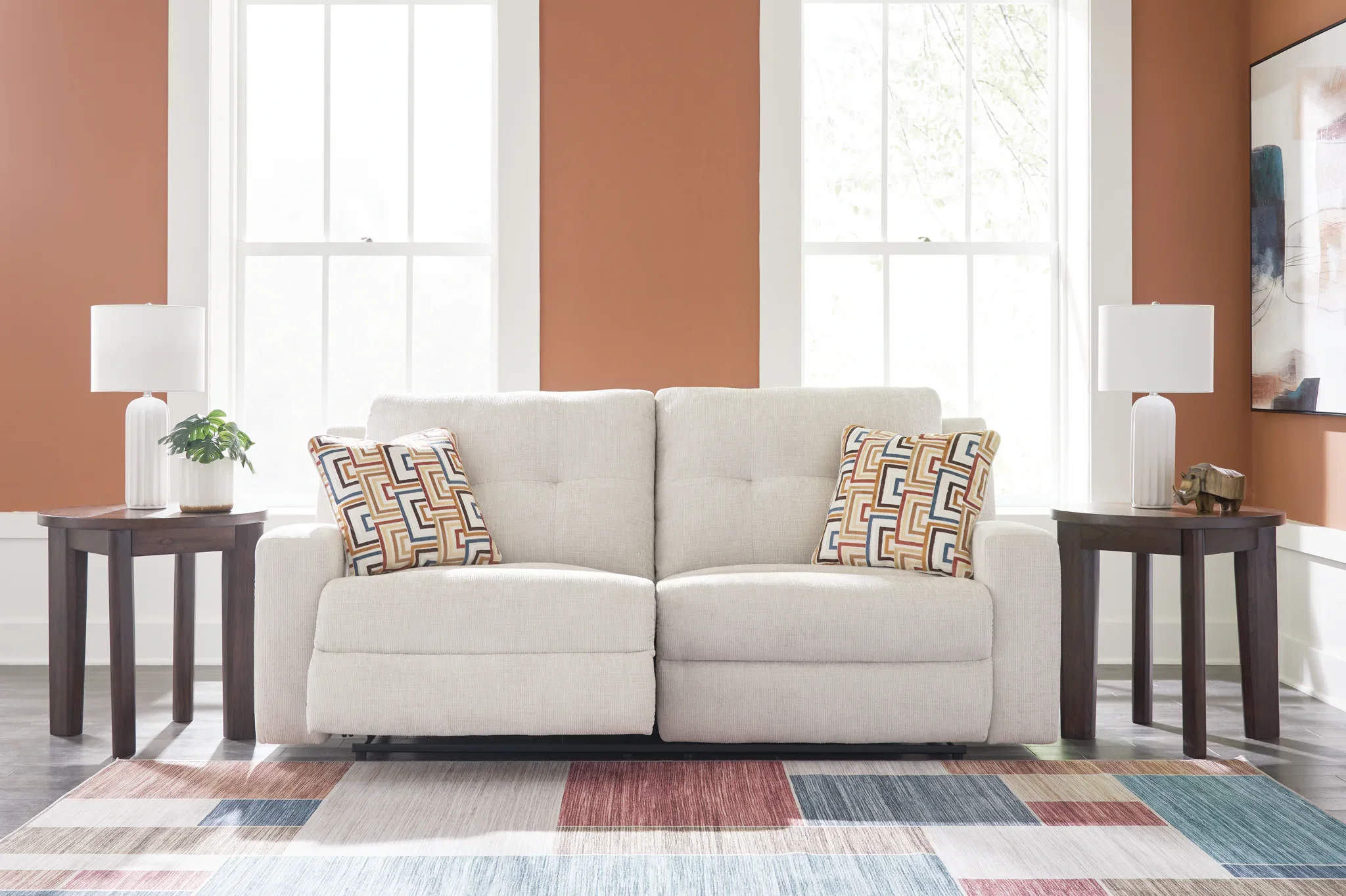 Danum - Stone - 2 Seat Reclining Sofa - Image 7
