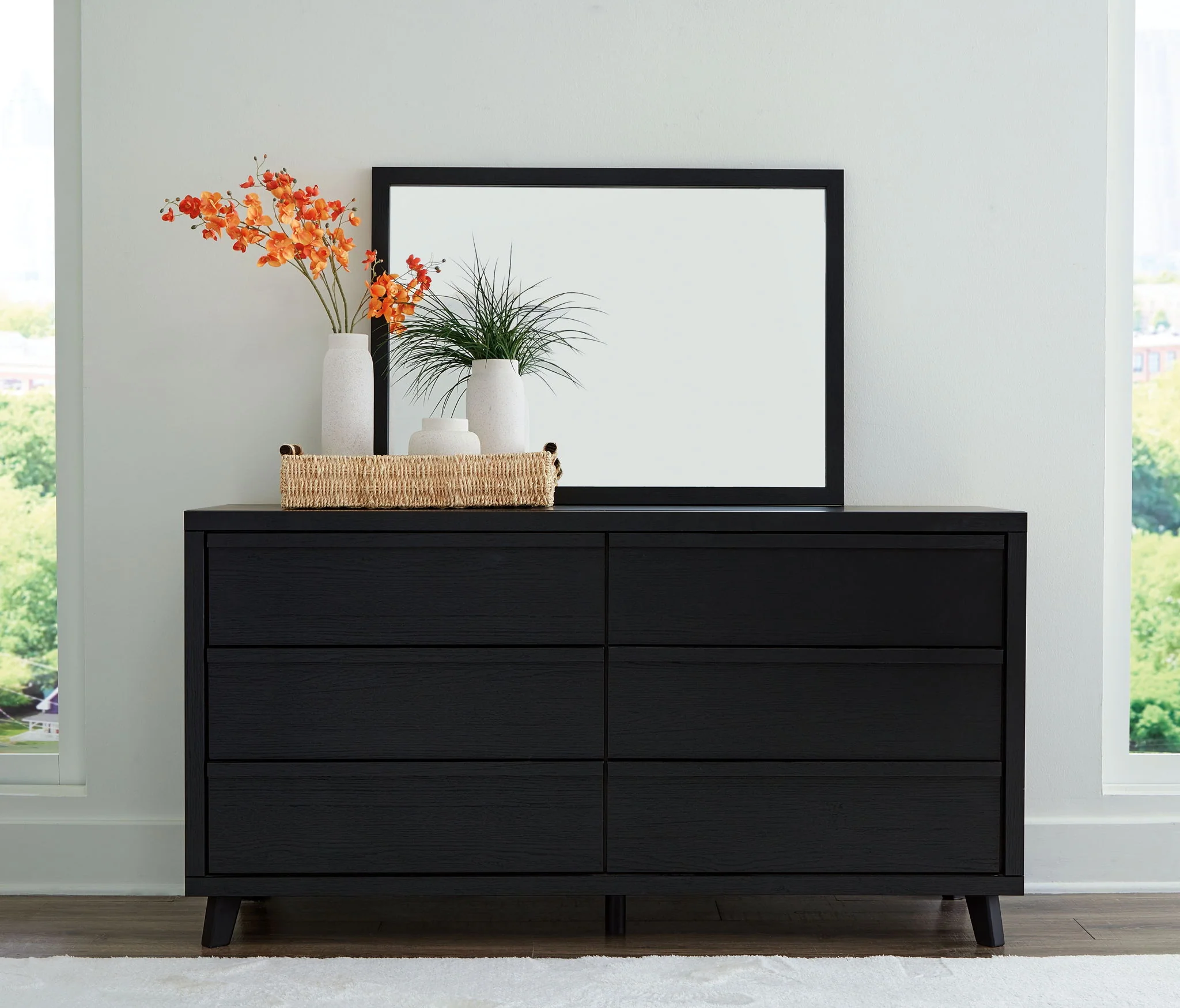 Danziar - Black - Dresser And Mirror - Image 2