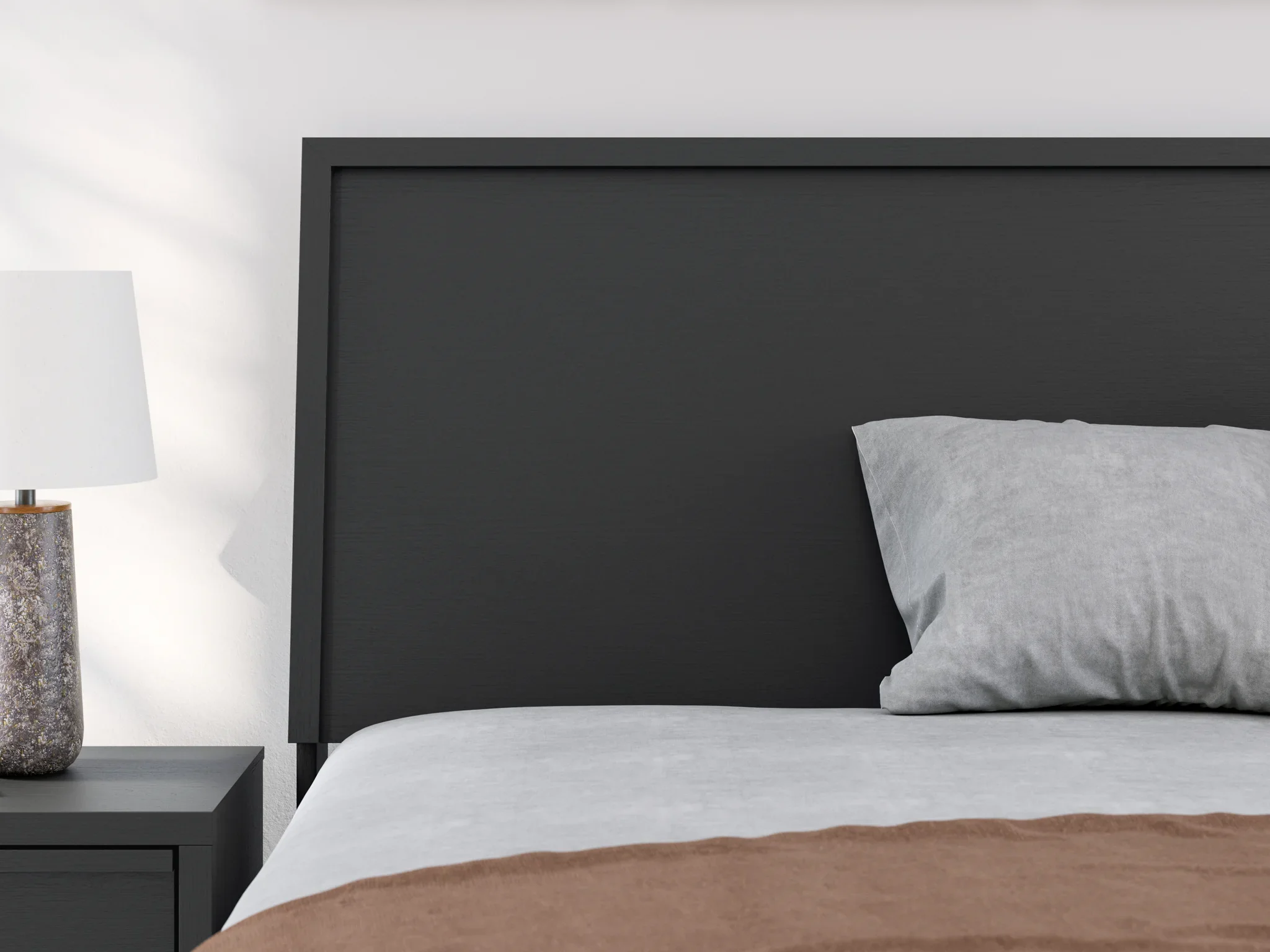 Danziar - Black - Full Panel Bed With Low Footboard - Image 6
