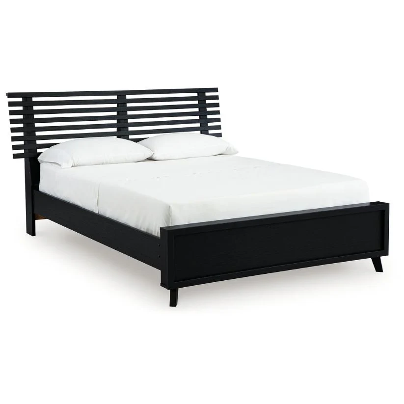 Danziar - Black - Full Slat Panel Bed