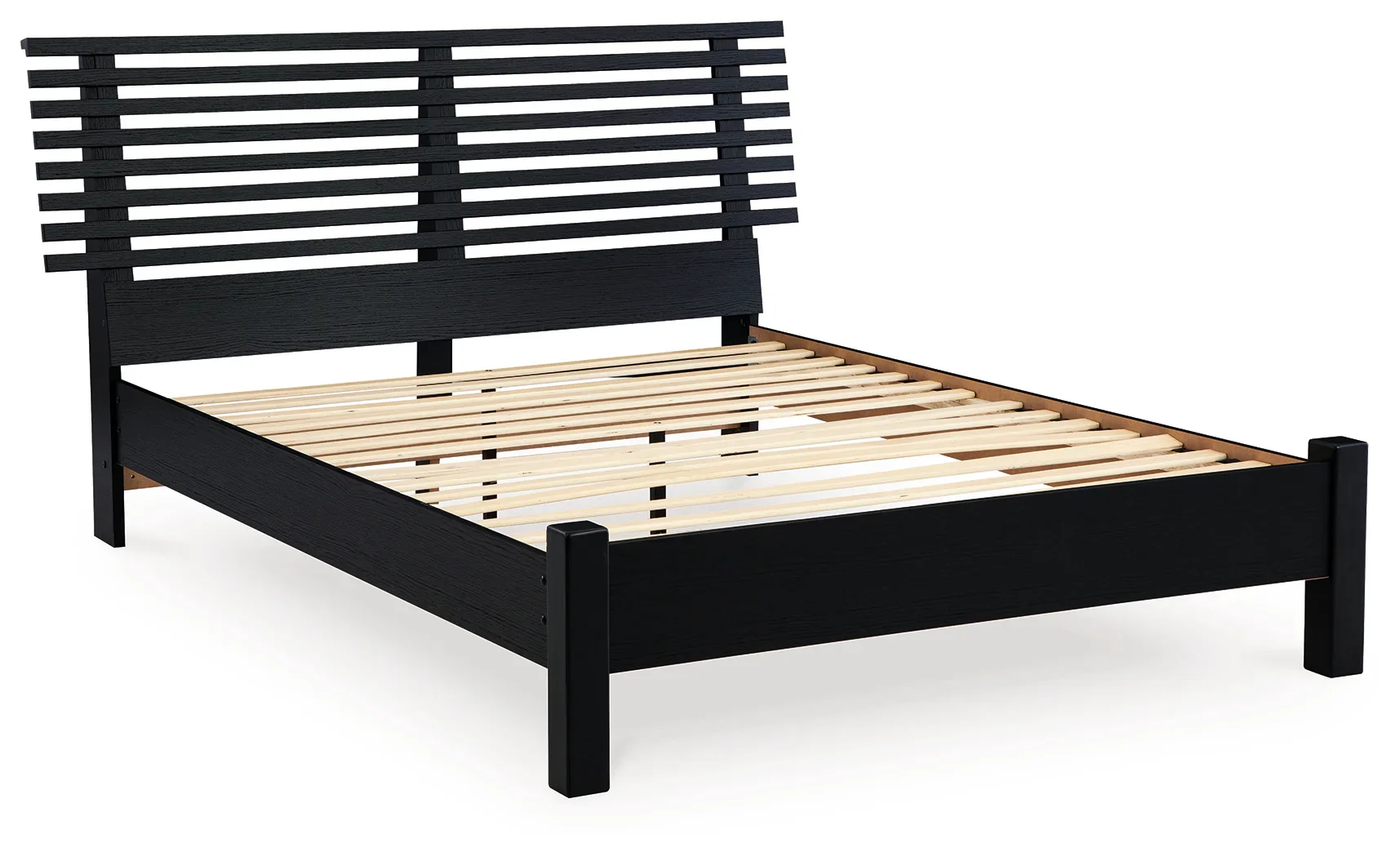 Danziar - Black - Full Slat Panel Bed With Low Footboard - Image 3