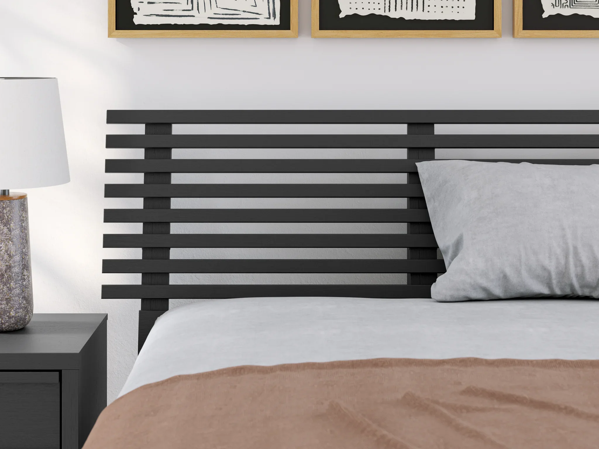 Danziar - Black - Full Slat Panel Bed With Low Footboard - Image 6