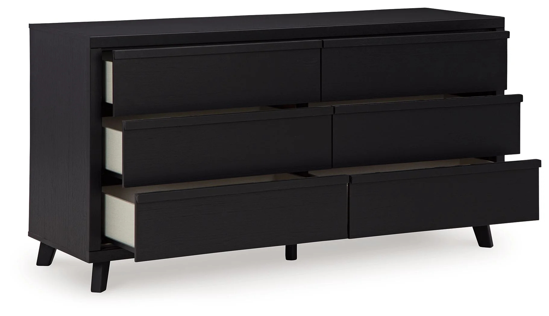 Danziar - Black - Six Drawer Dresser - Image 3