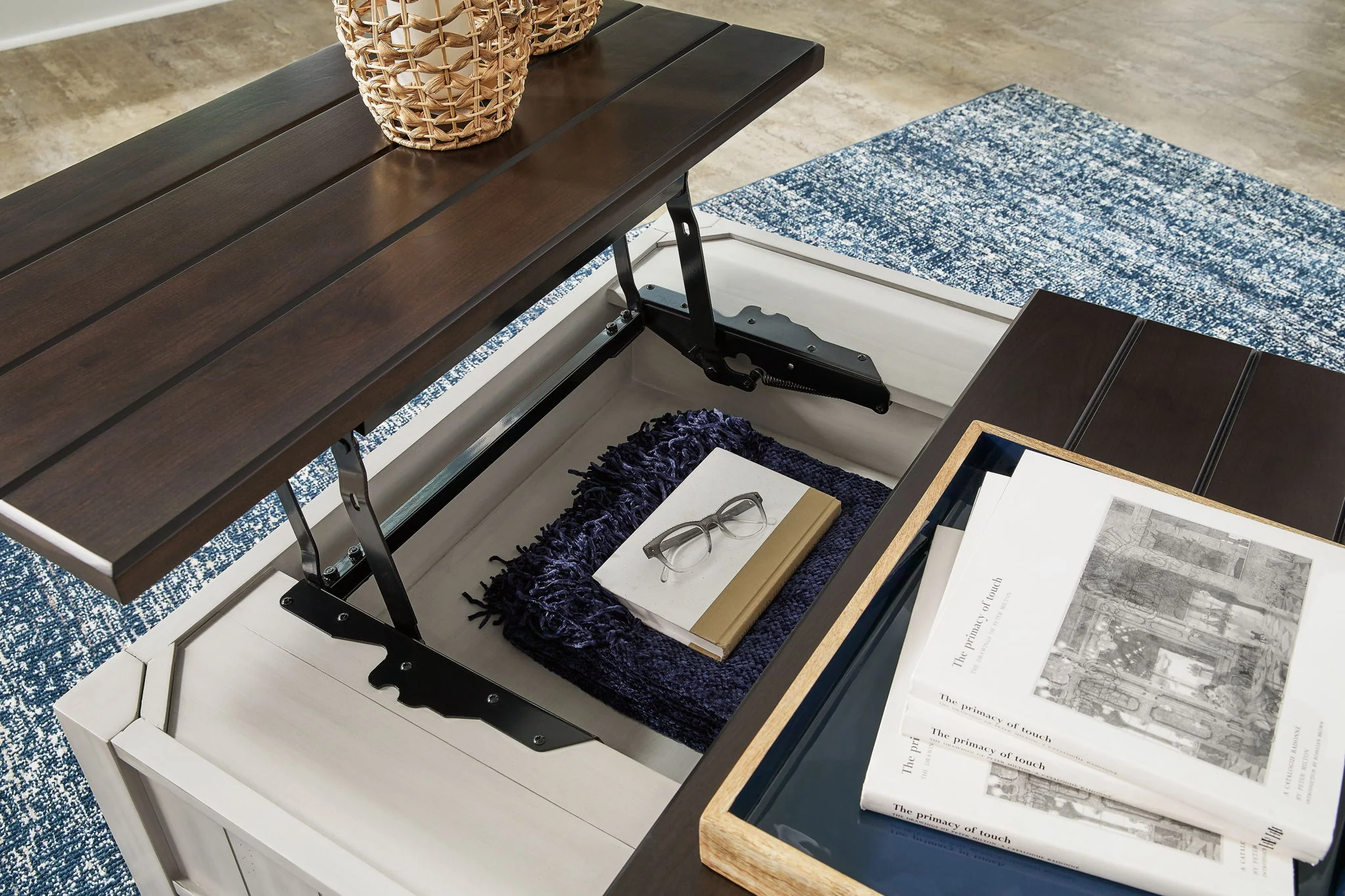 Darborn - Gray / Brown - Lift Top Cocktail Table - Image 3