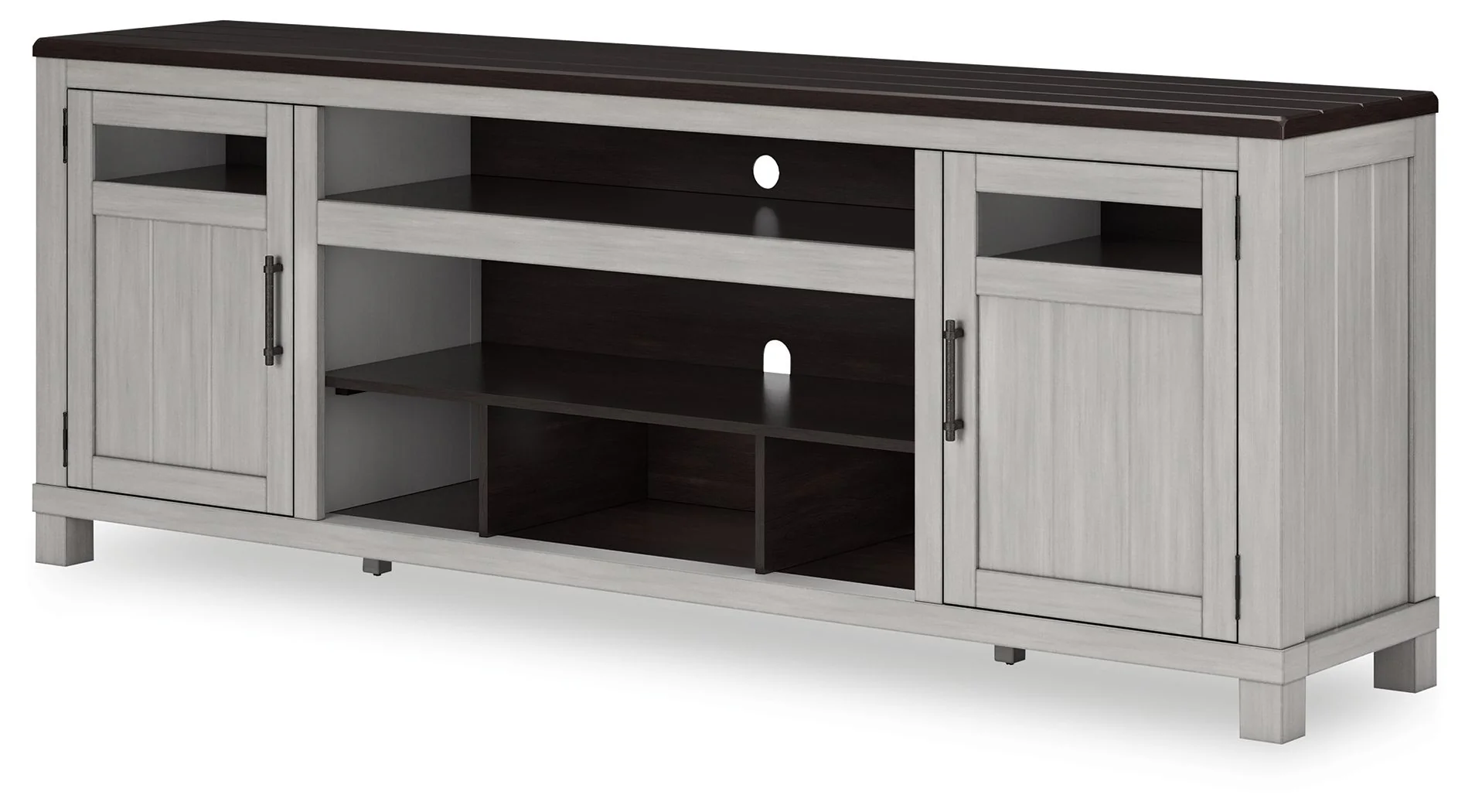 Darborn - Gray / Brown - Xl TV Stand W/Fireplace Option - Image 3