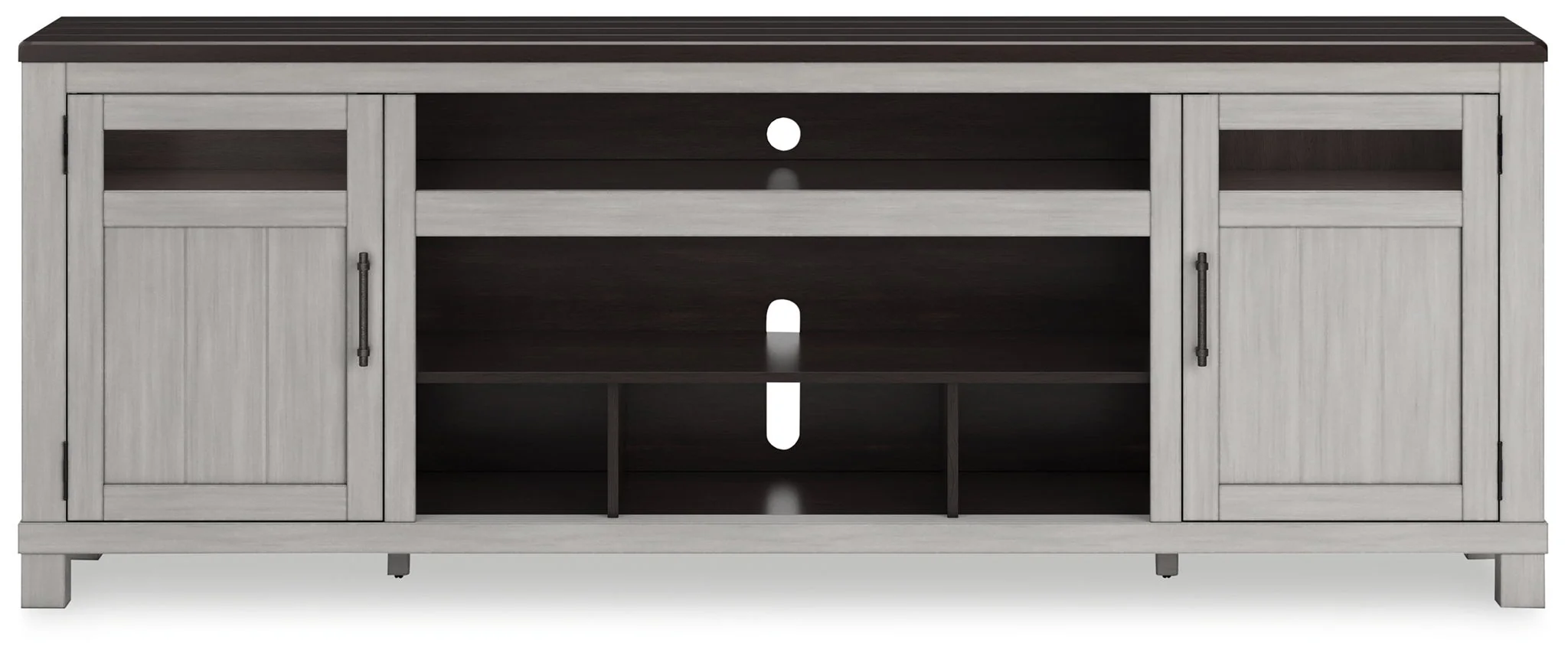 Darborn - Gray / Brown - Xl TV Stand W/Fireplace Option - Image 5