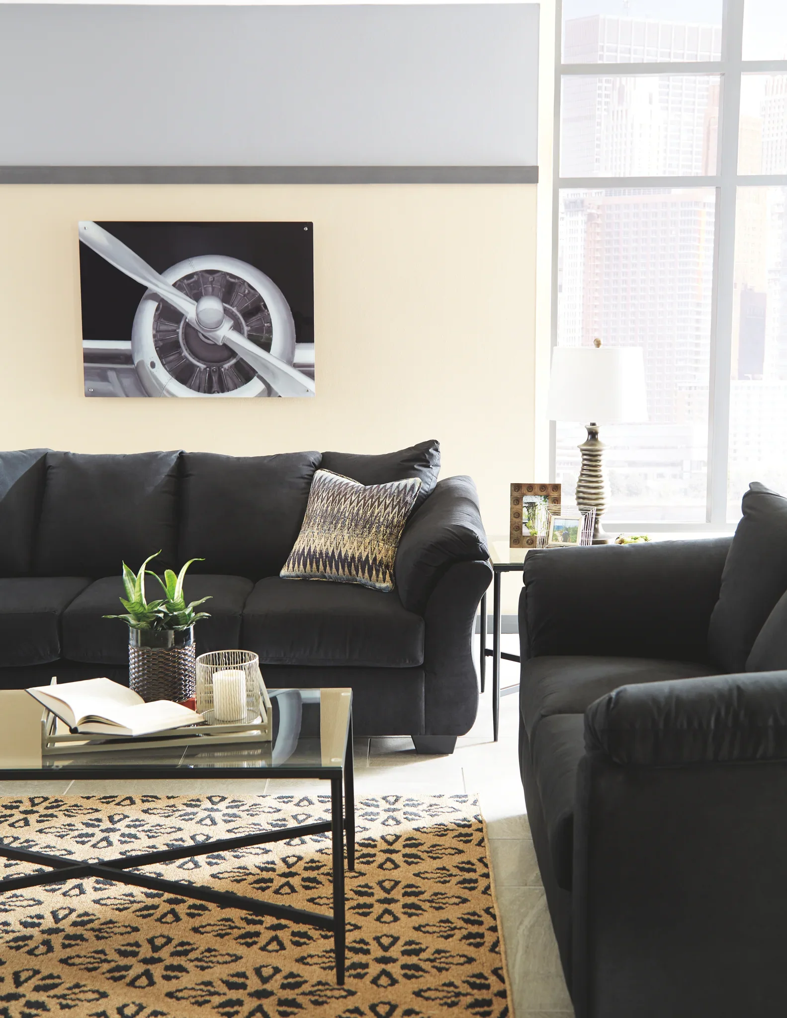 Darcy - Black - 2 Pc. - Sofa, Loveseat - Image 2