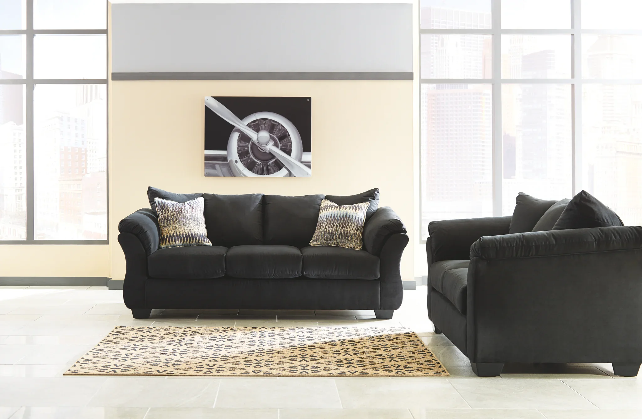 Darcy - Black - Loveseat - Image 3