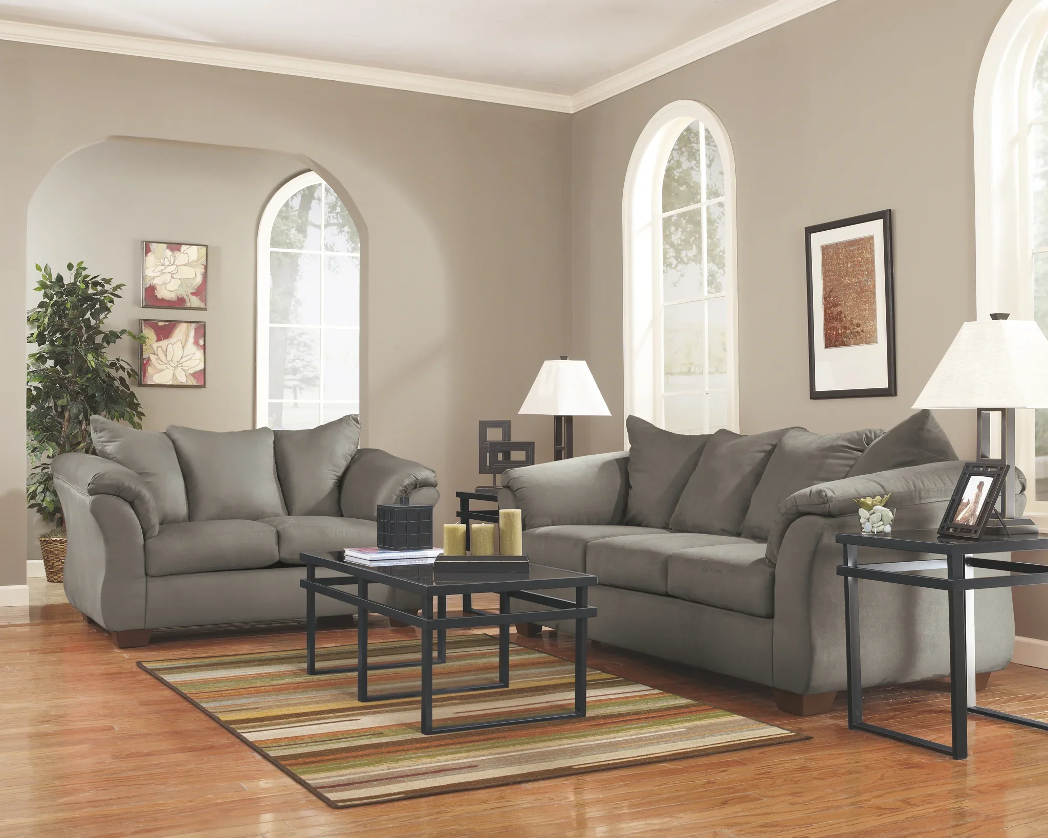 Darcy - Cobblestone - 2 Pc. - Sofa, Loveseat - Image 3