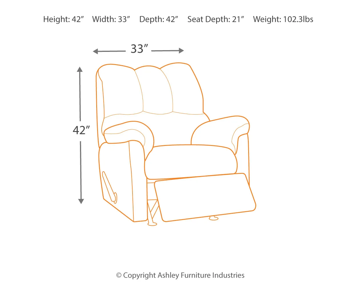 Darcy - Cobblestone - Rocker Recliner - Image 4