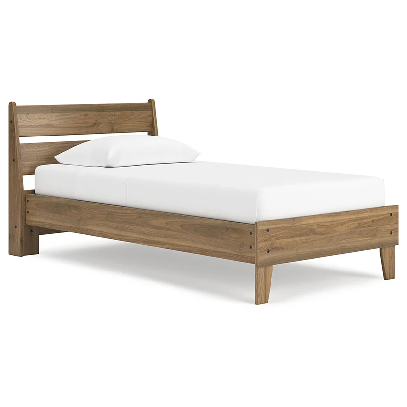 Deanlow - Honey - Twin Platform Panel Bed