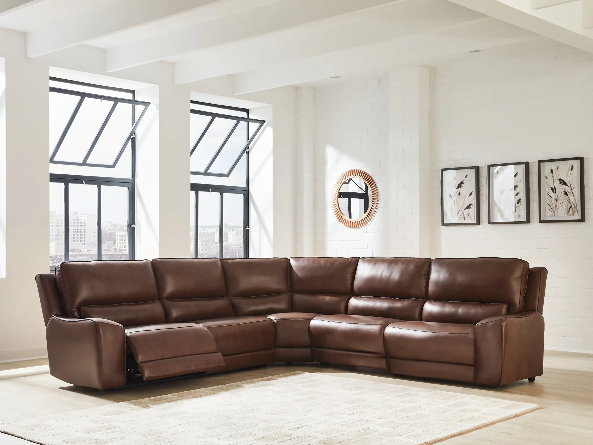 DeepWakes - 5-Piece Power Reclining Sectional - Canyon - Image 2