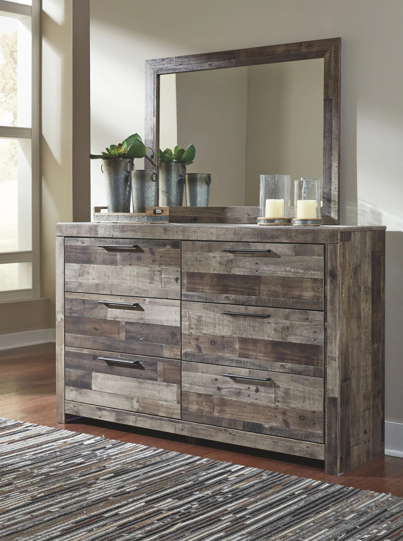 Derekson - Multi Gray - Dresser, Mirror - Image 2
