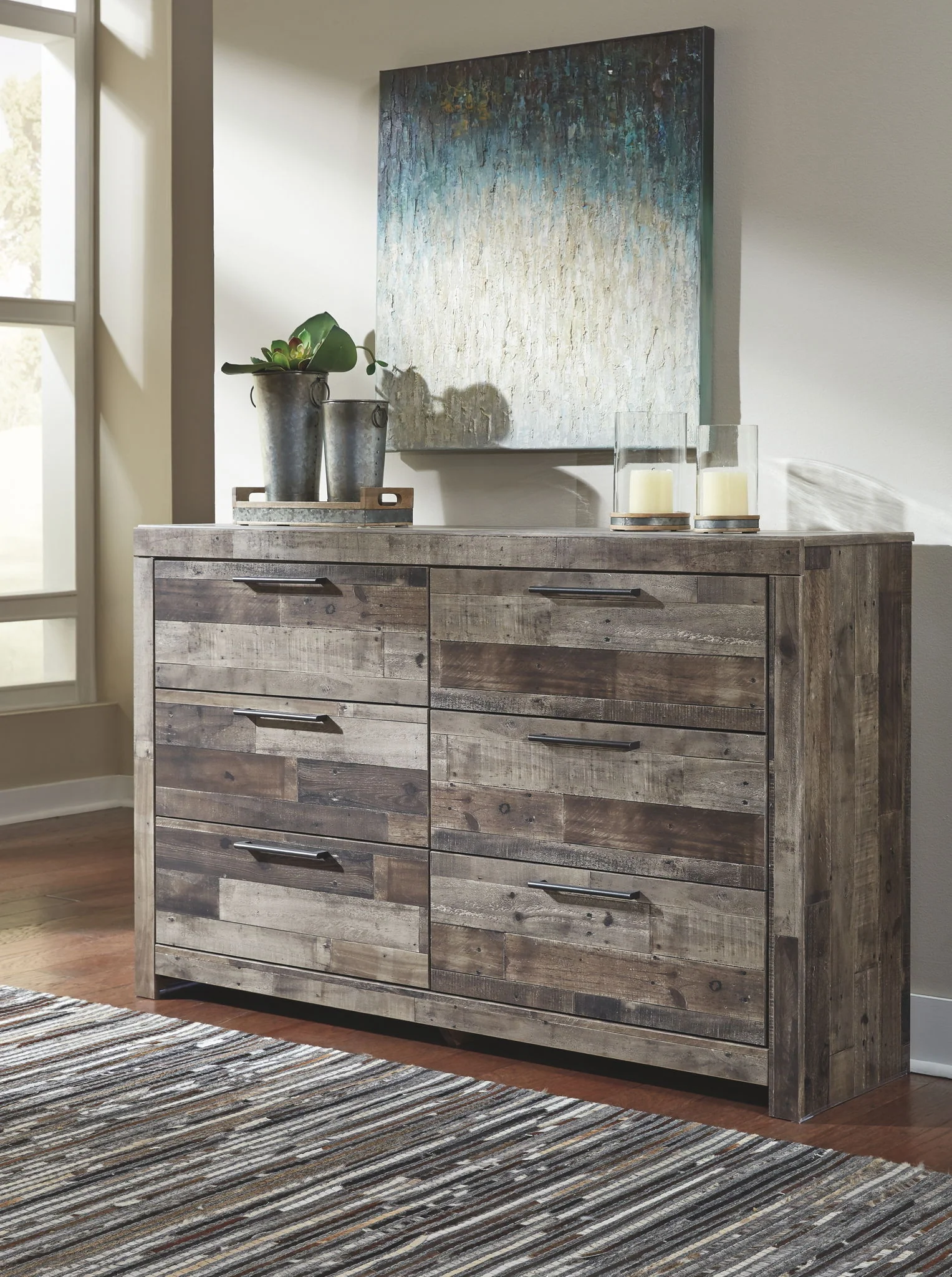 Derekson - Multi Gray - Dresser, Mirror - Image 4