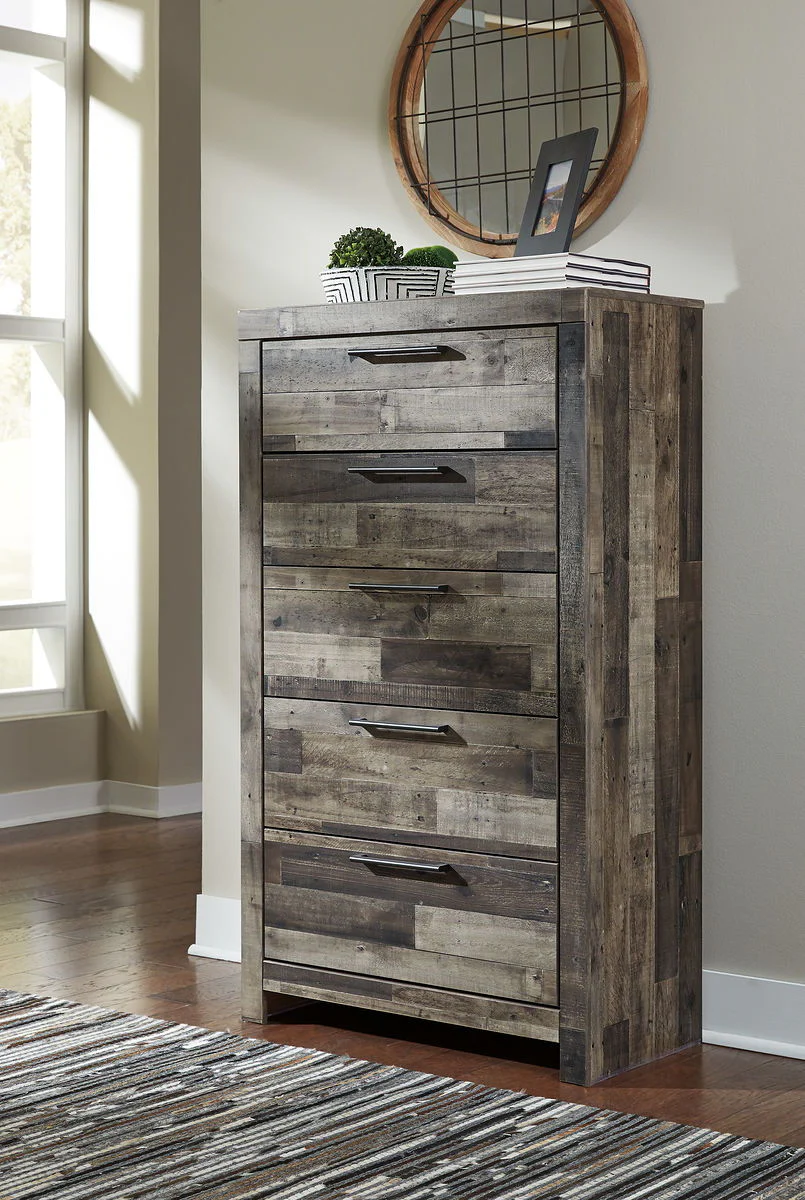 Derekson - Multi Gray - Five Drawer Chest - Image 2