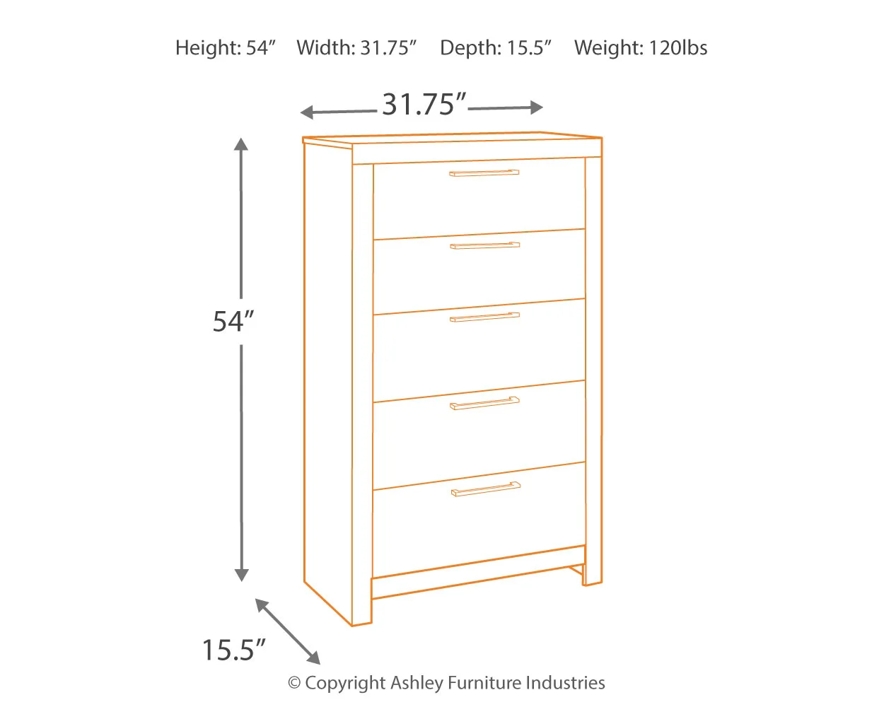 Derekson - Multi Gray - Five Drawer Chest - Image 4
