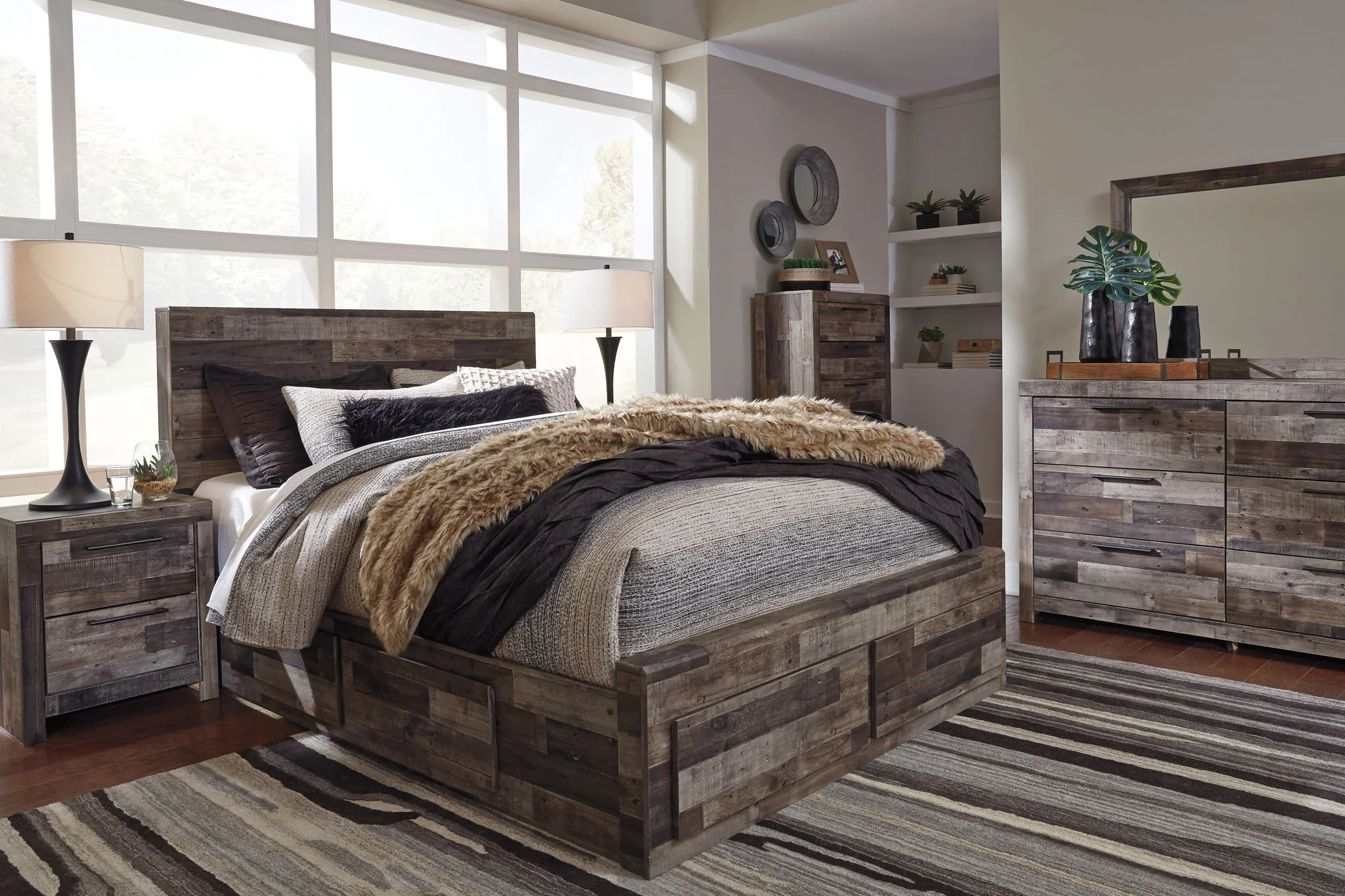 Derekson - Multi Gray - Queen Panel Bed With 4 Storage Drawers - Image 6