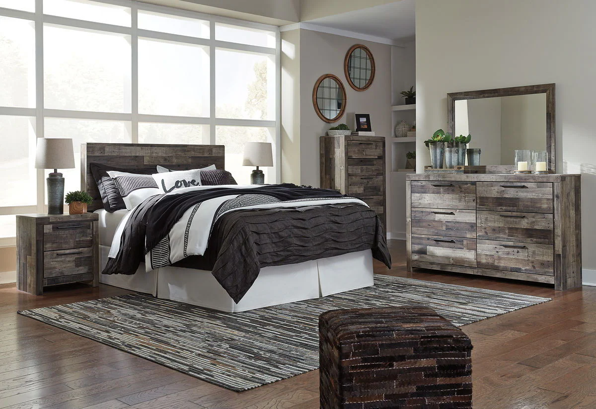 Derekson - Multi Gray - Queen Panel Headboard With Bolt On Bed Frame - Image 3