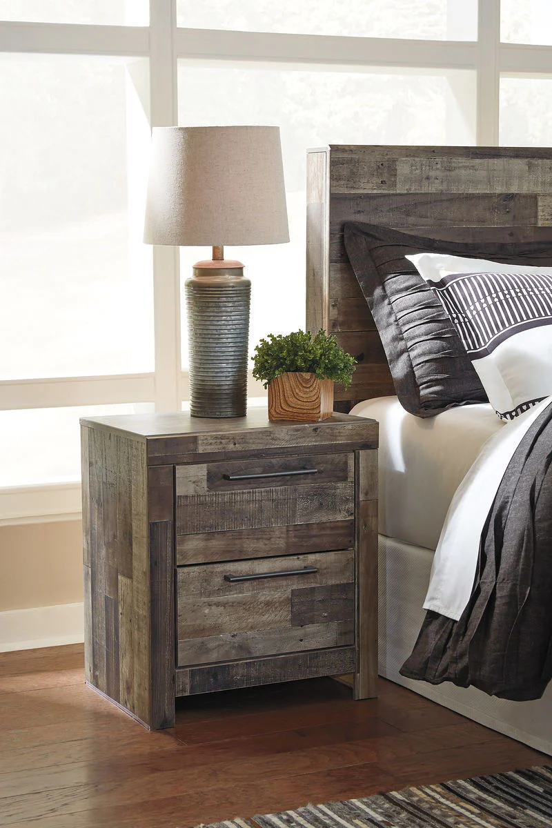 Derekson - Multi Gray - Two Drawer Night Stand - Image 2