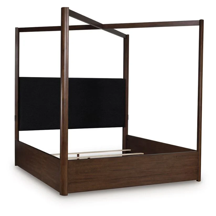 Dilenno - Dark Brown - California King Canopy Bed