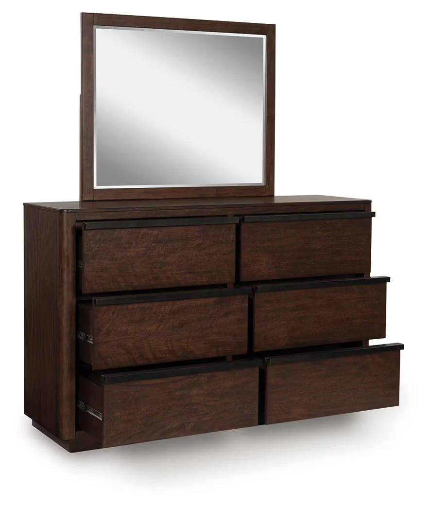 Dilenno - Dark Brown - Dresser And Mirror - Image 3
