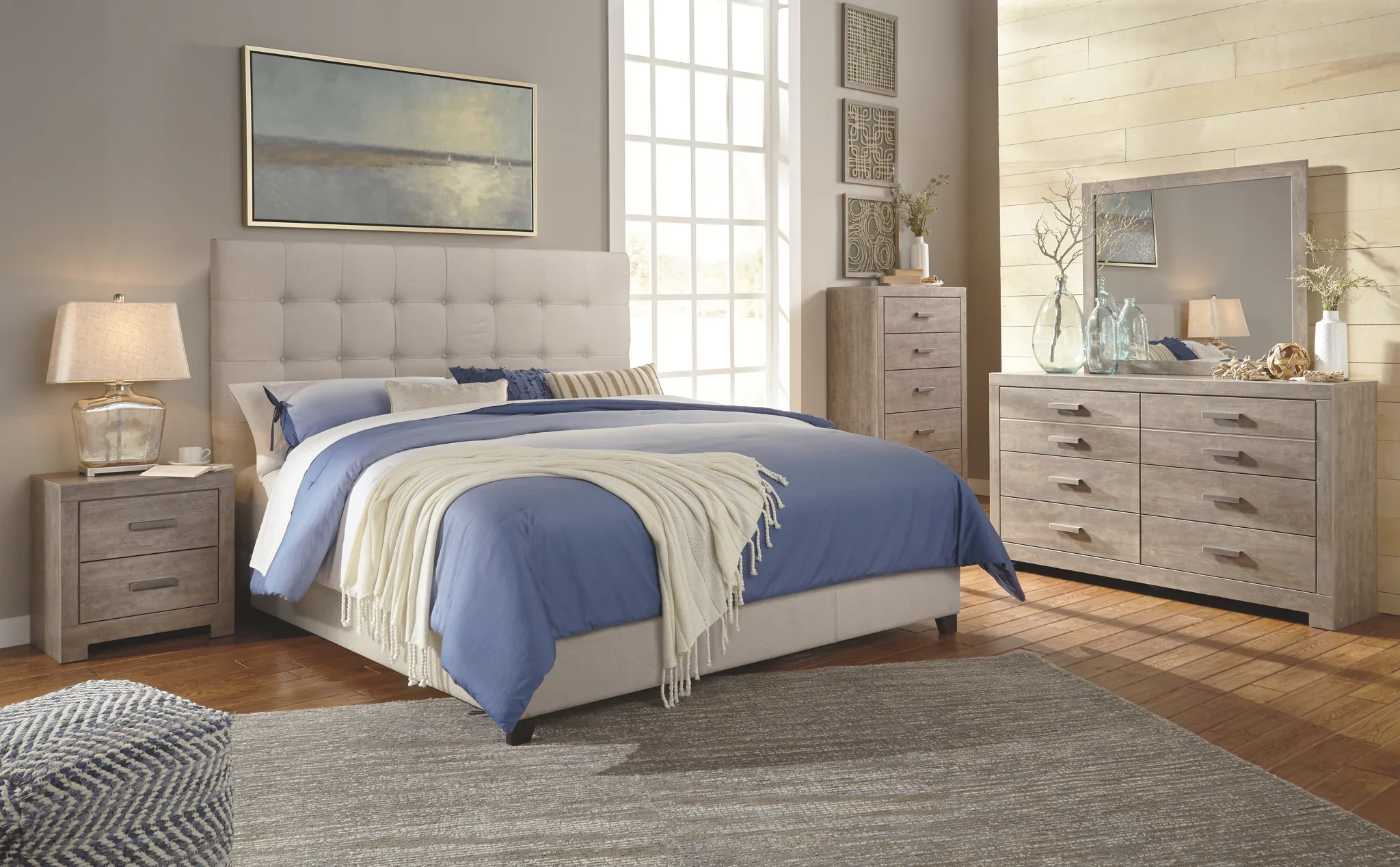 Dolante - Beige - King Upholstered Bed - Image 7