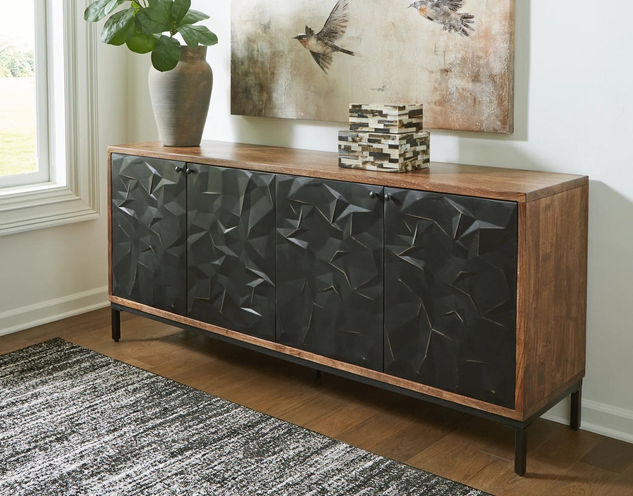 Dorannby - Black / Brown - Accent Cabinet - Image 2