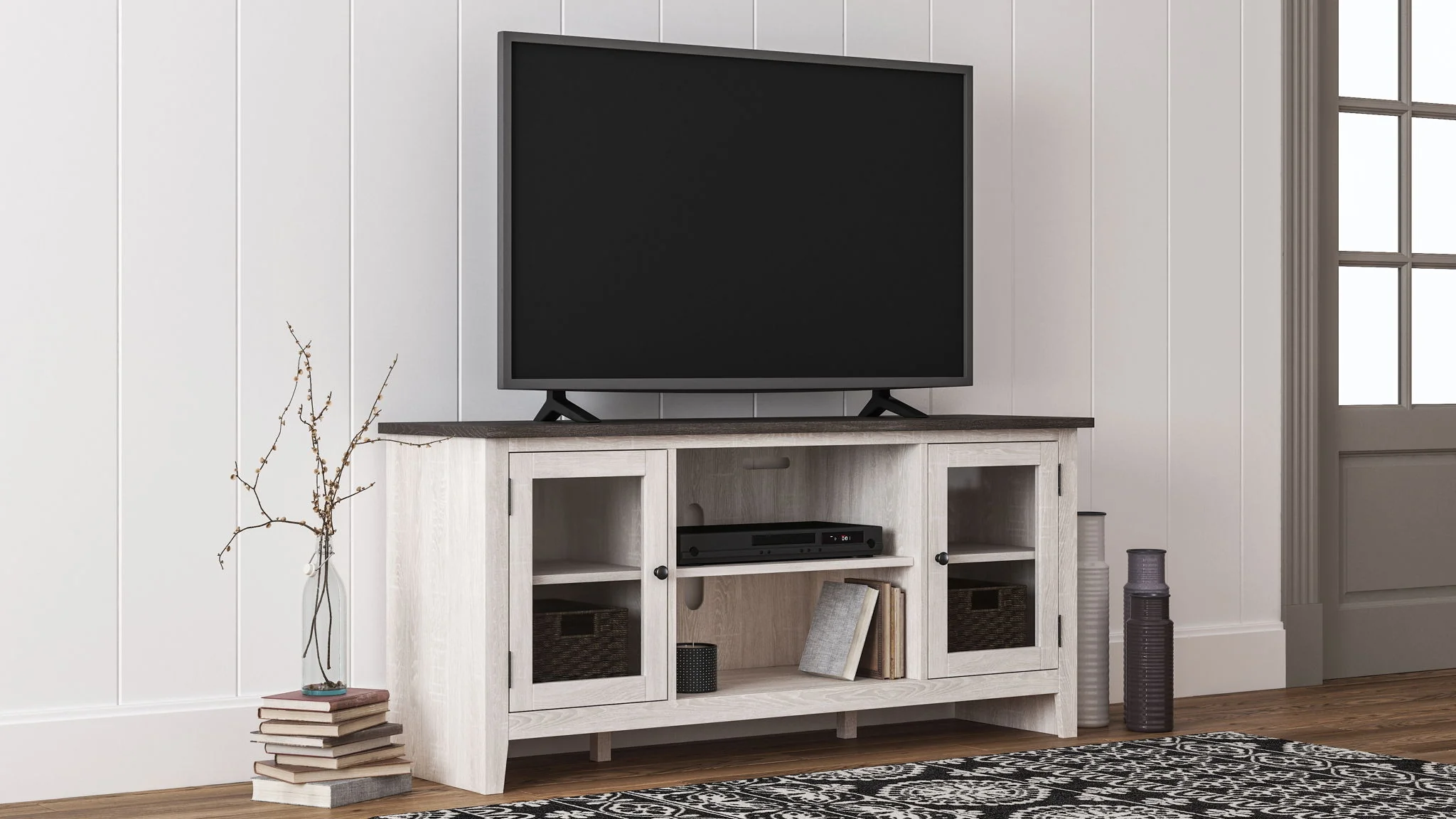 Dorrinson - White - LG TV Stand W/Fireplace Option - Image 8