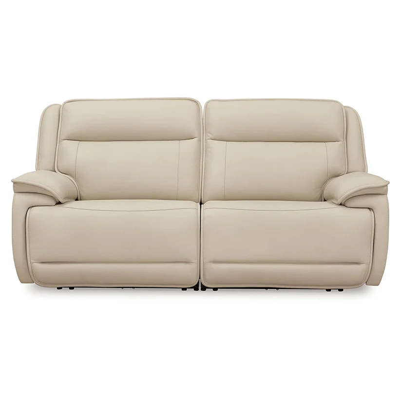 Double Deal - Almond - 2-Piece Power Reclining Loveseat Sectional