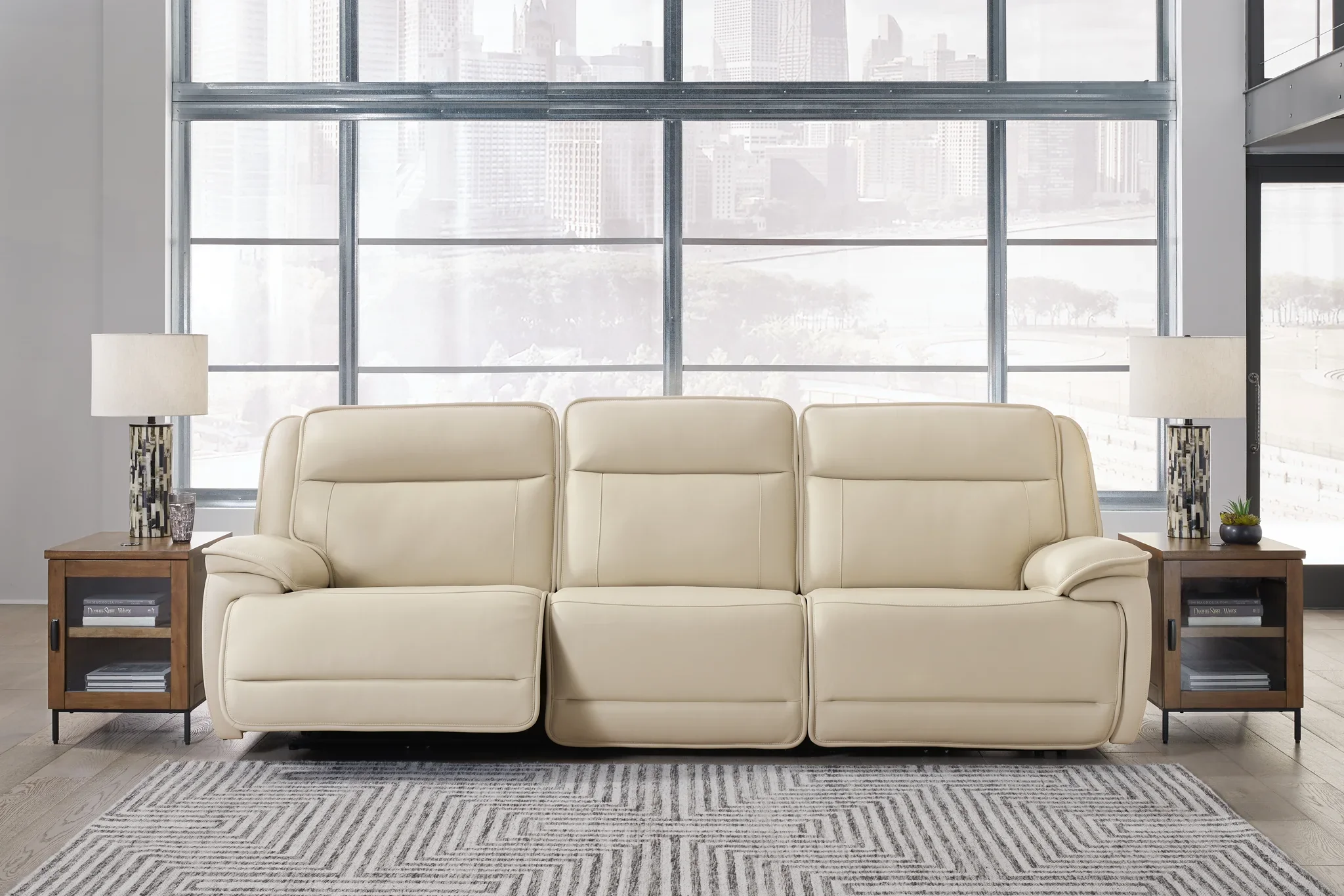 Double Deal - Almond - 3-Piece Power Reclining Sofa Sectional - Image 6