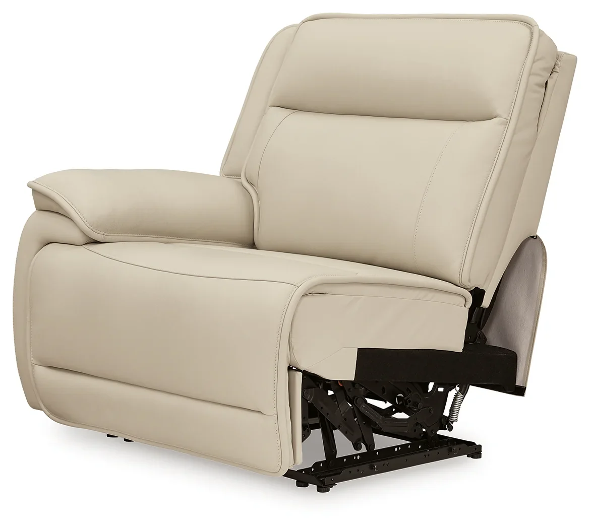 Double Deal - Almond - 5-Piece Power Reclining Sectional With Console - Image 3