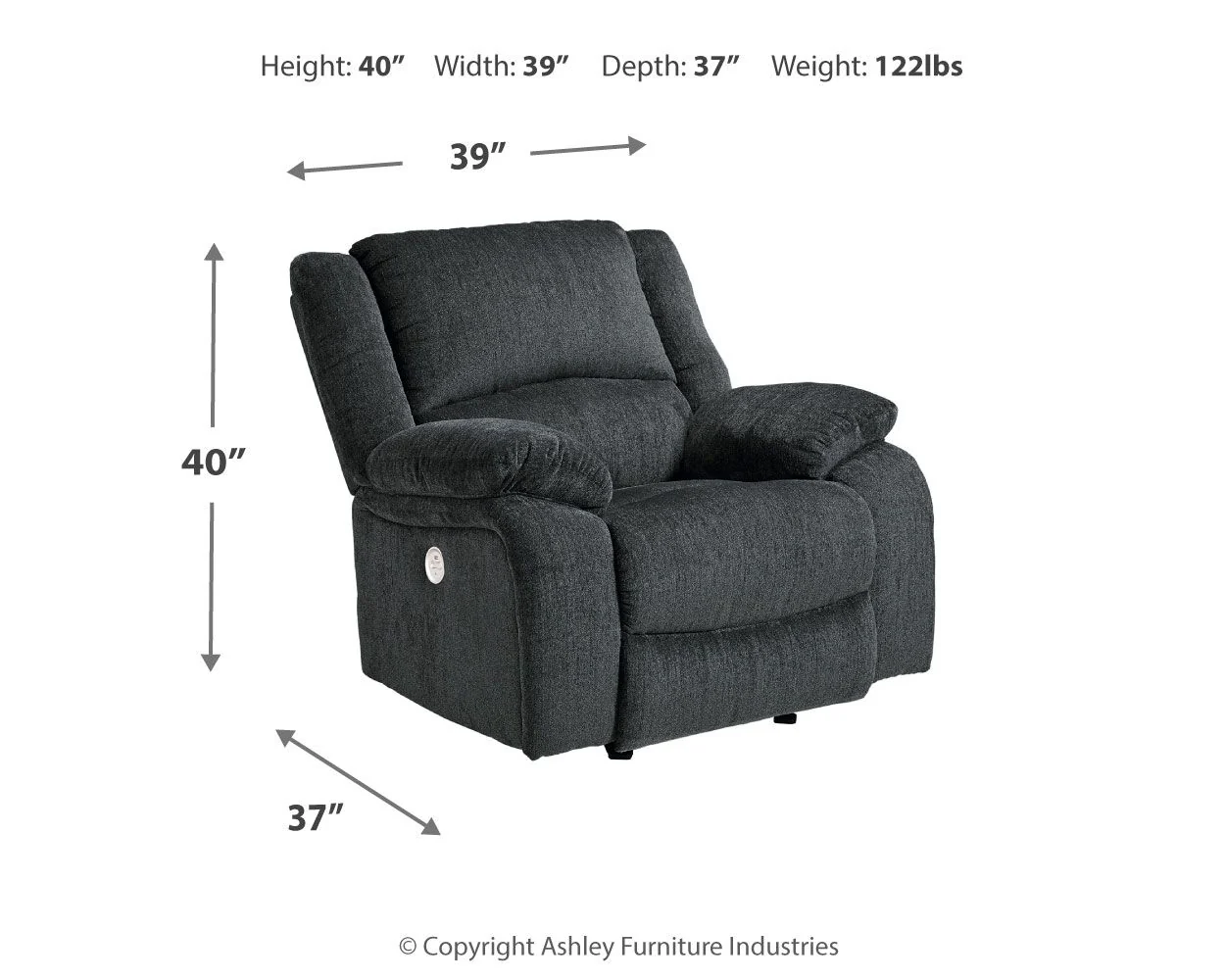 Draycoll - Slate - Power Rocker Recliner - Image 4