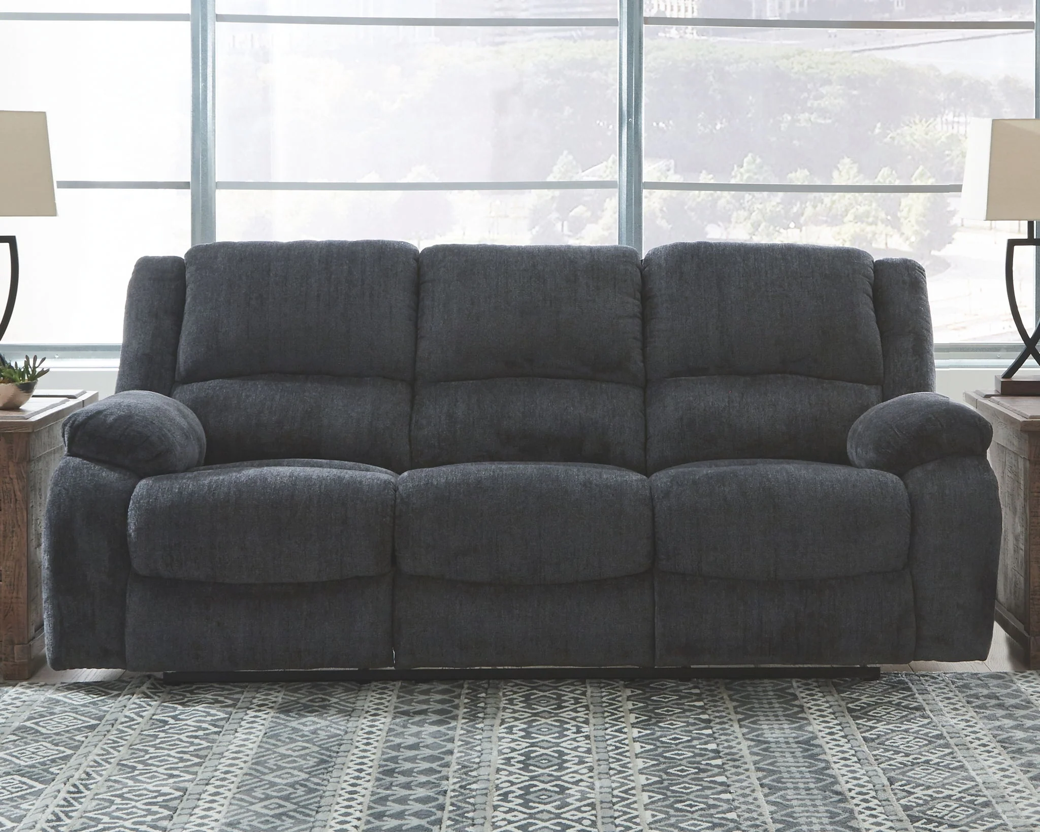 Draycoll - Dark Gray - Reclining Sofa - Image 7