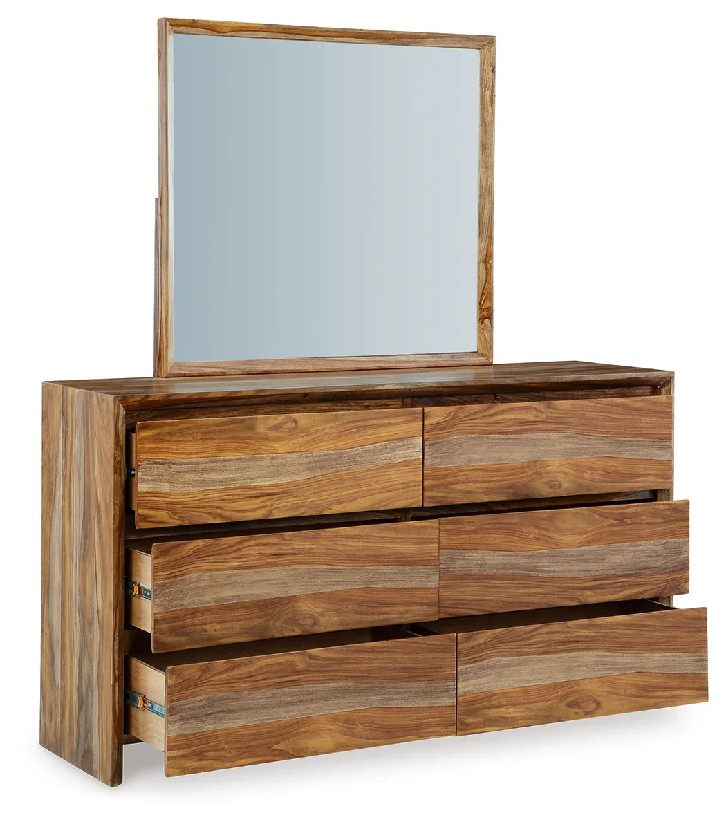 Dressonni - Brown - Dresser And Mirror - Image 3