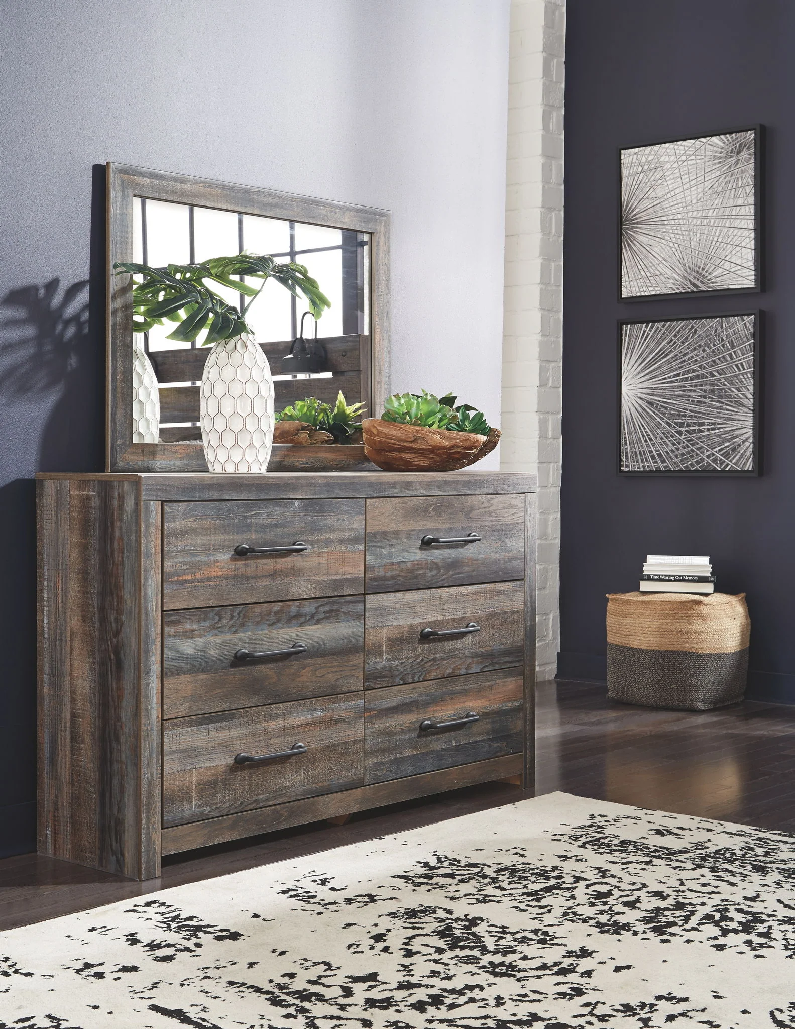 Drystan - Brown / Beige - Bedroom Mirror
