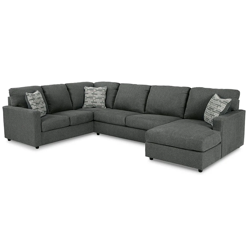 Edenfield - Charcoal - Right Arm Facing Corner Chaise 3 Pc Sectional