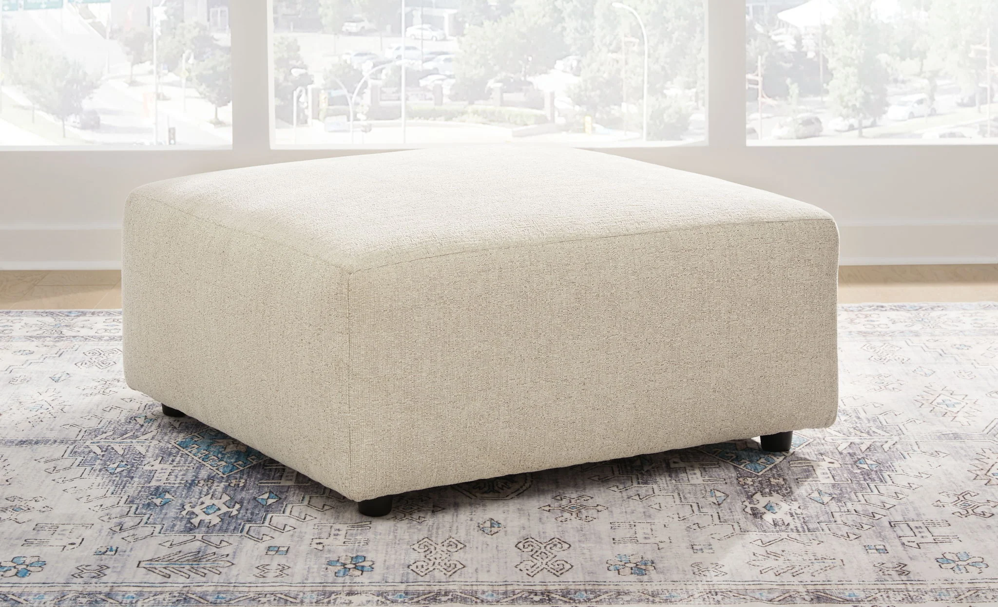 Edenfield - Linen - Oversized Accent Ottoman - Image 2