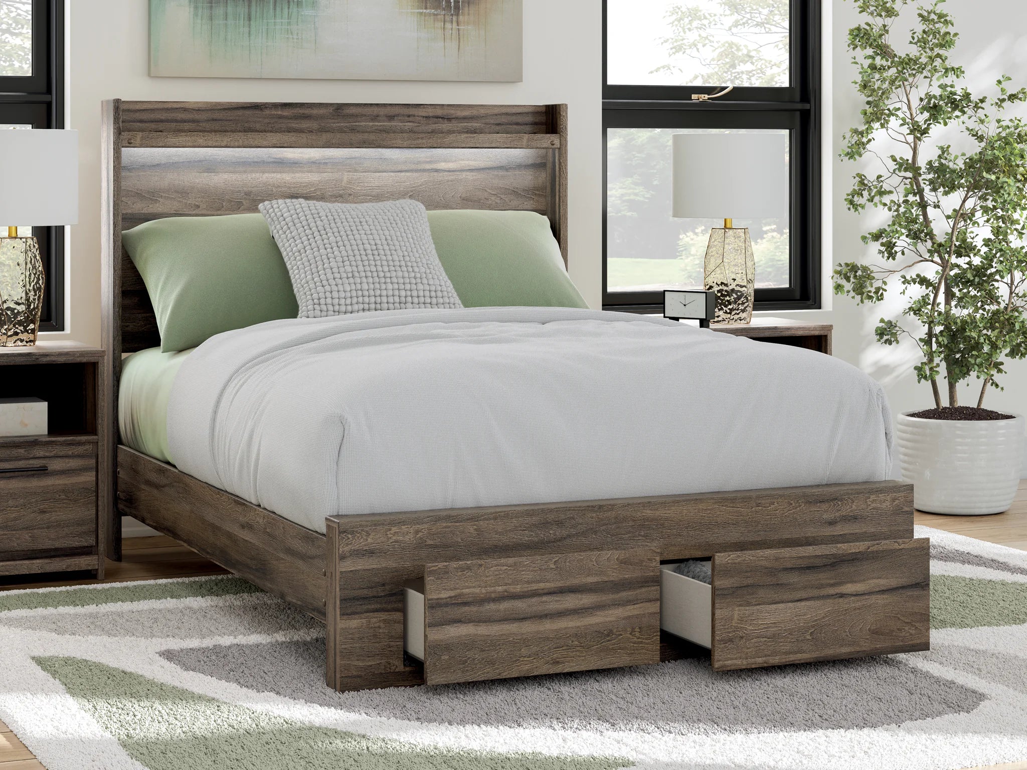 Elbrim - Full Panel Storage Bed - Brown - Image 4