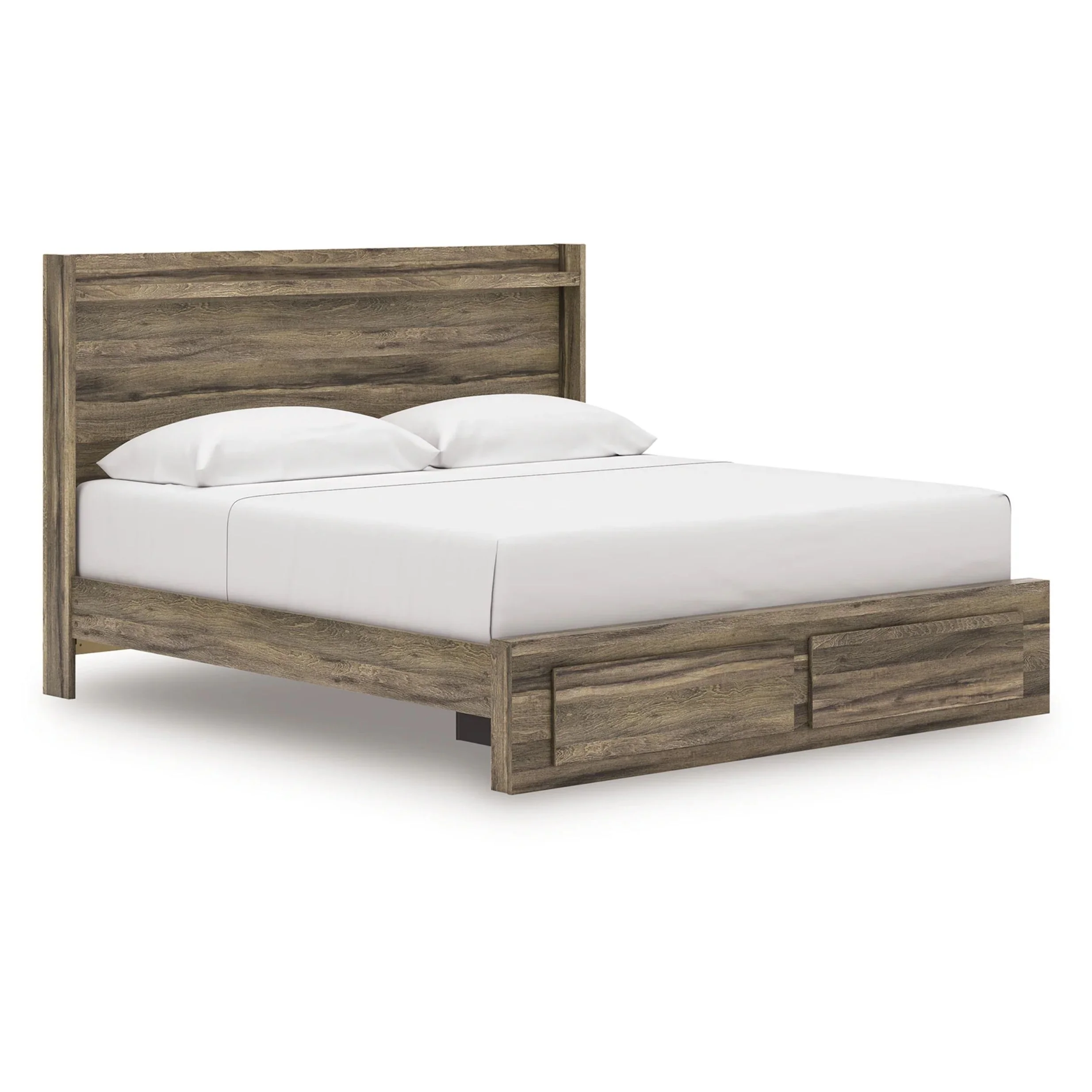 Elbrim - King Panel Storage Bed - Brown