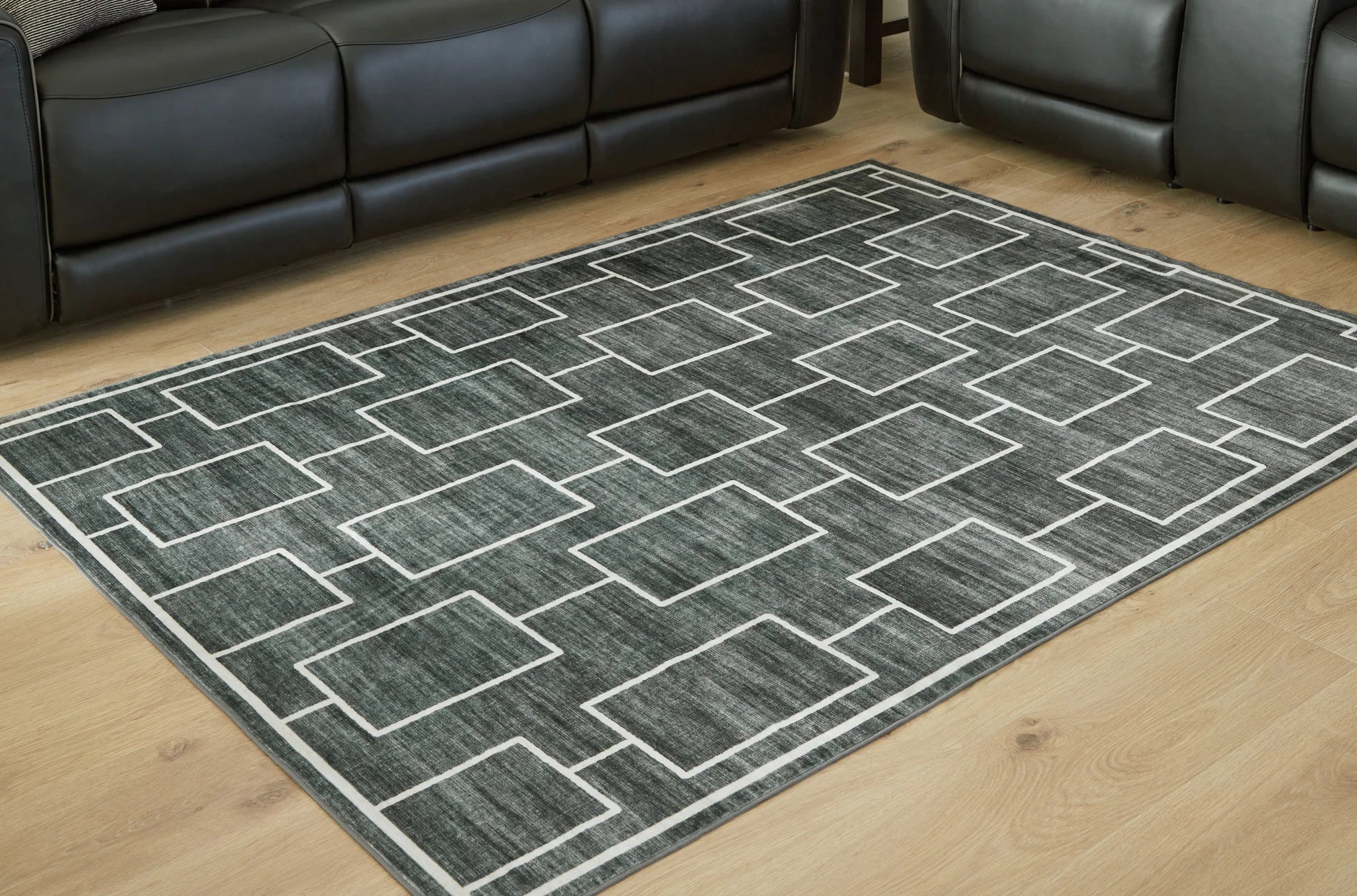 Elderland - Black / Gray - Washable Large Rug - 8' x 10' - Image 2