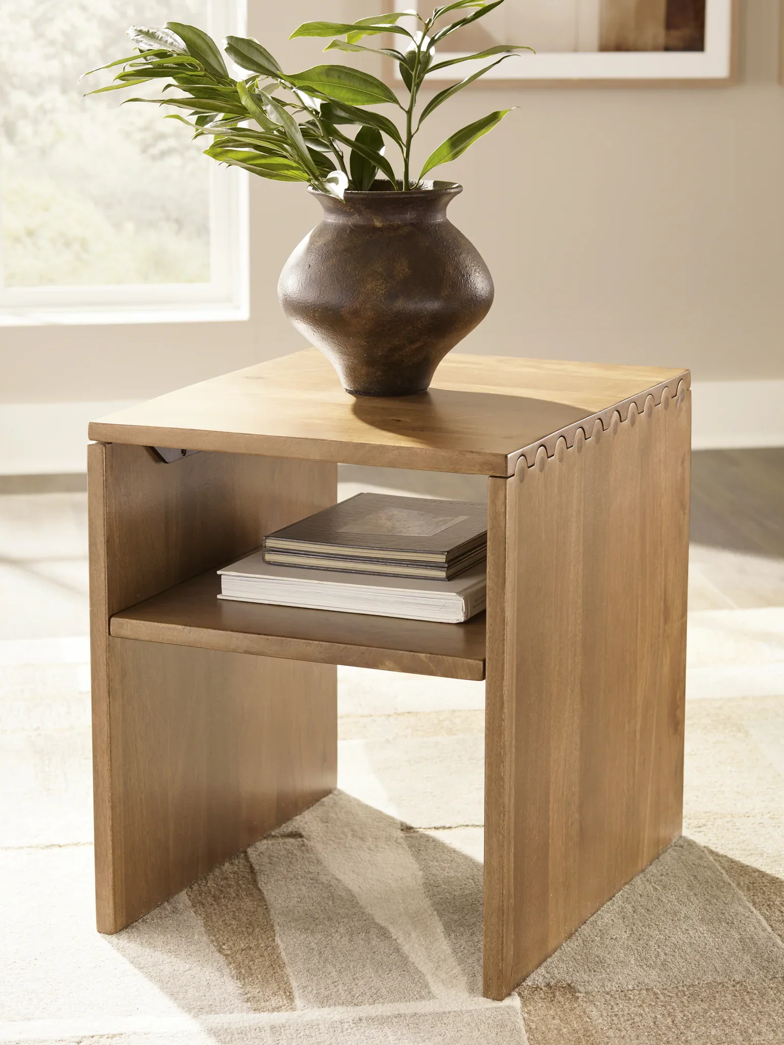 Ella Grove - Rectangular End Table - Rich Brown - Image 2