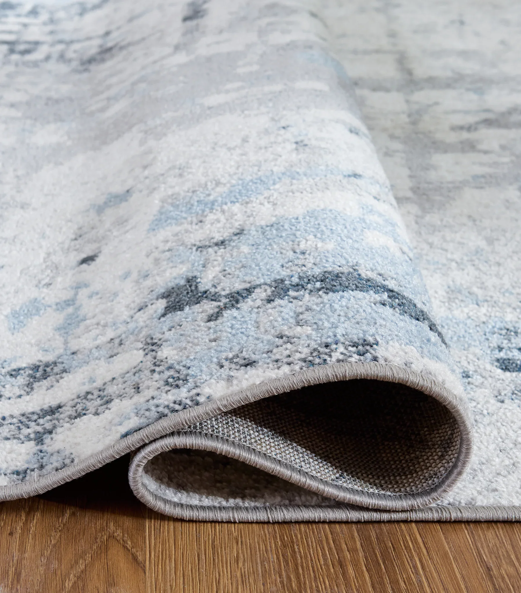 Emertonly - Blue / White / Gray - Washable Medium Rug - 5' x 7' - Image 3