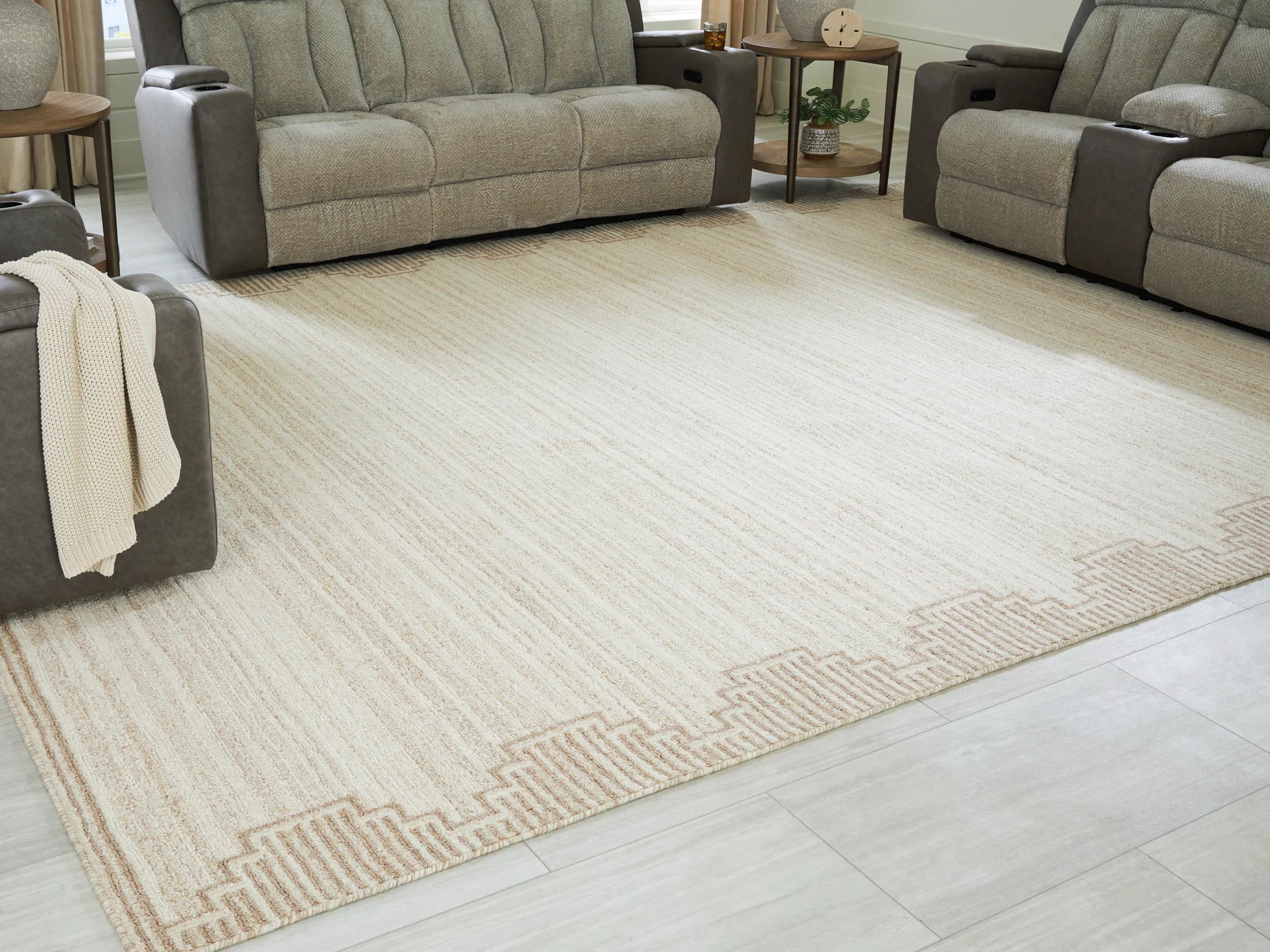 Emorymore - Brown / Beige - Extra Large Rug - 10' x 14' - Image 2