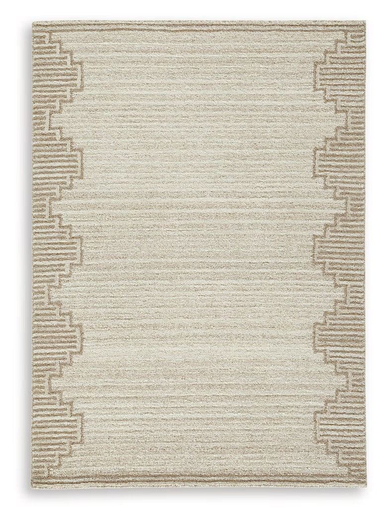 Emorymore - Brown / Beige - Medium Rug - 5' x 7'
