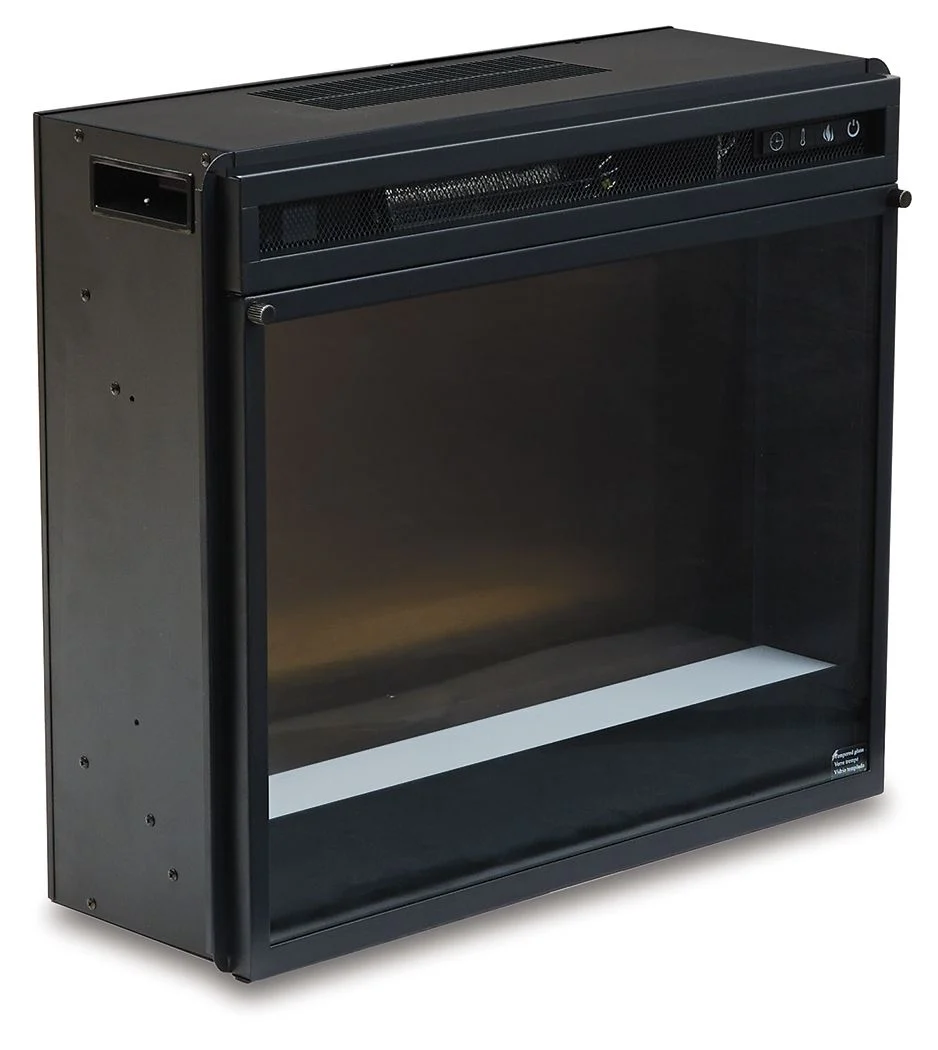 Entertainment - Black - Fireplace Insert Glass/Stone - Image 4