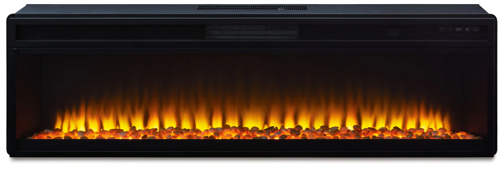 Entertainment - Black - Wide Fireplace Insert - Image 3