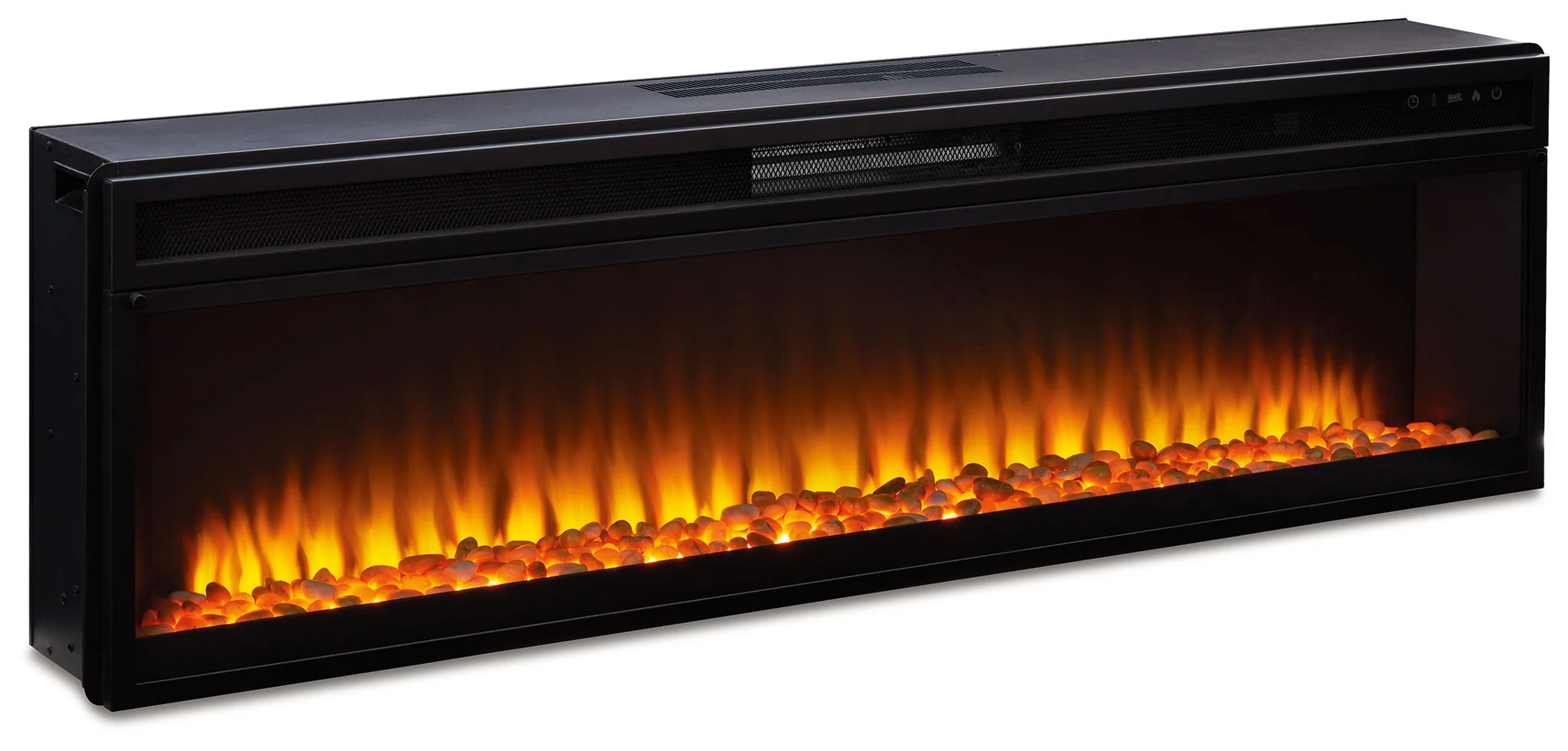 Entertainment - Black - Wide Fireplace Insert - Image 5