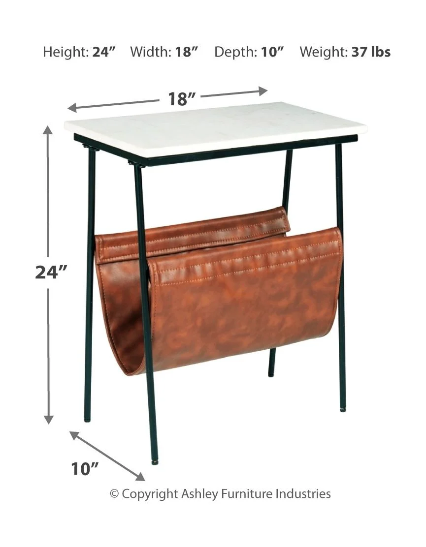 Etanbury - Brown / Black/white - Accent Table - Image 3