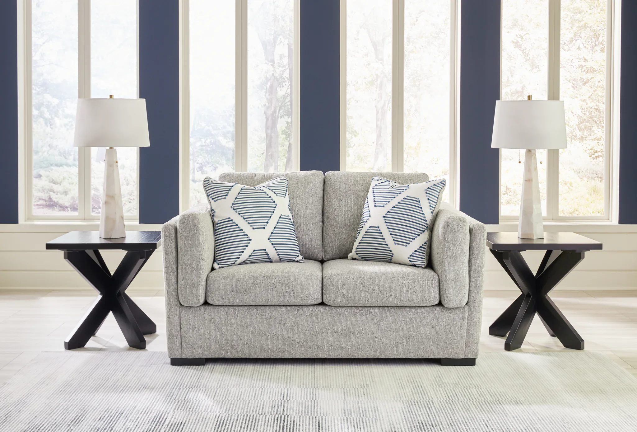 Evansley - 2 Pc. - Sofa, Loveseat - Pewter - Image 4